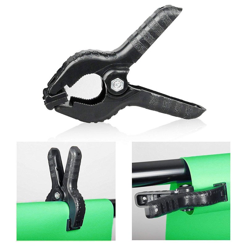 SLOW DOLPHIN Photo Background Support System With Backdrop Stand Kit, 100% Pure muslin 6.5 Ft x 10 Ft Chromakey Green Screen Backdrop,Clamp, carry Bag for Photography Video Studio - Image 5